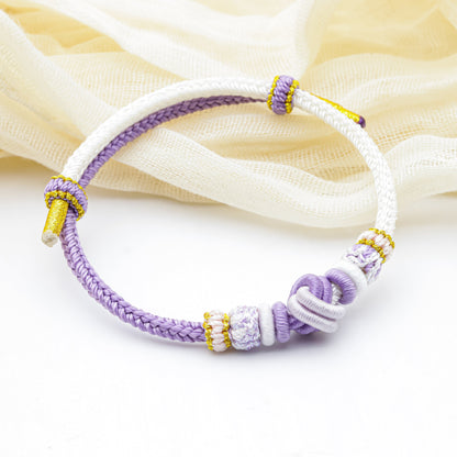 Buddhist Bracelet with Lucky Knots, Adjustable Spiritual Bracelet for Women and men, gift for her